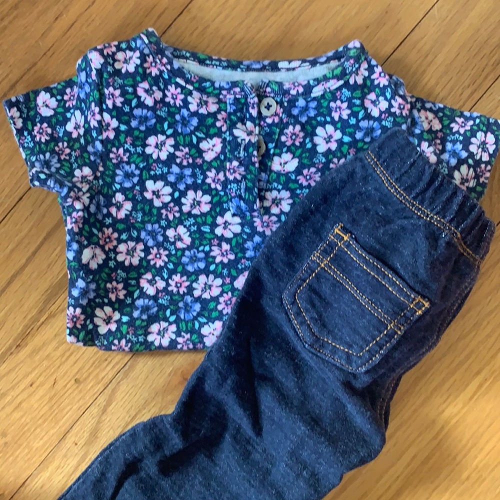 Cute Carter’s onesie and jean set